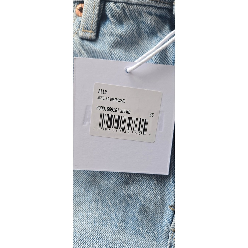Pistola‎ Ally High Rise Vintage Ankle Distressed Jeans Scholar Blue 26 NEW - Picture 6 of 8